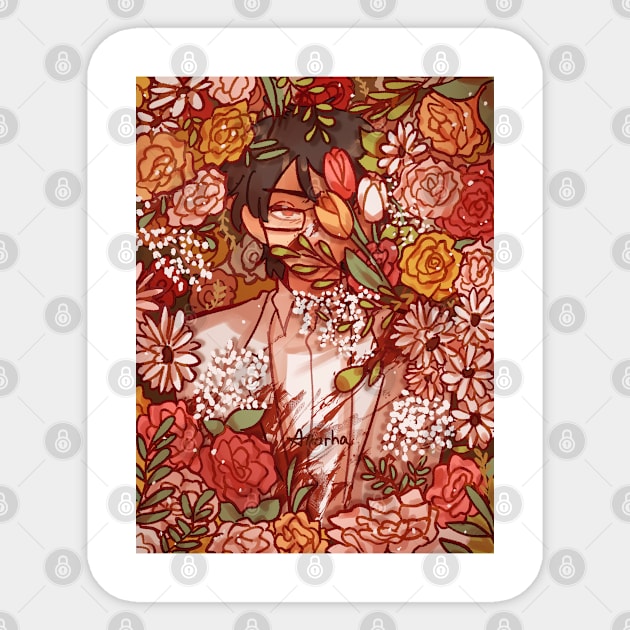 Flower guy Sticker by Anarha